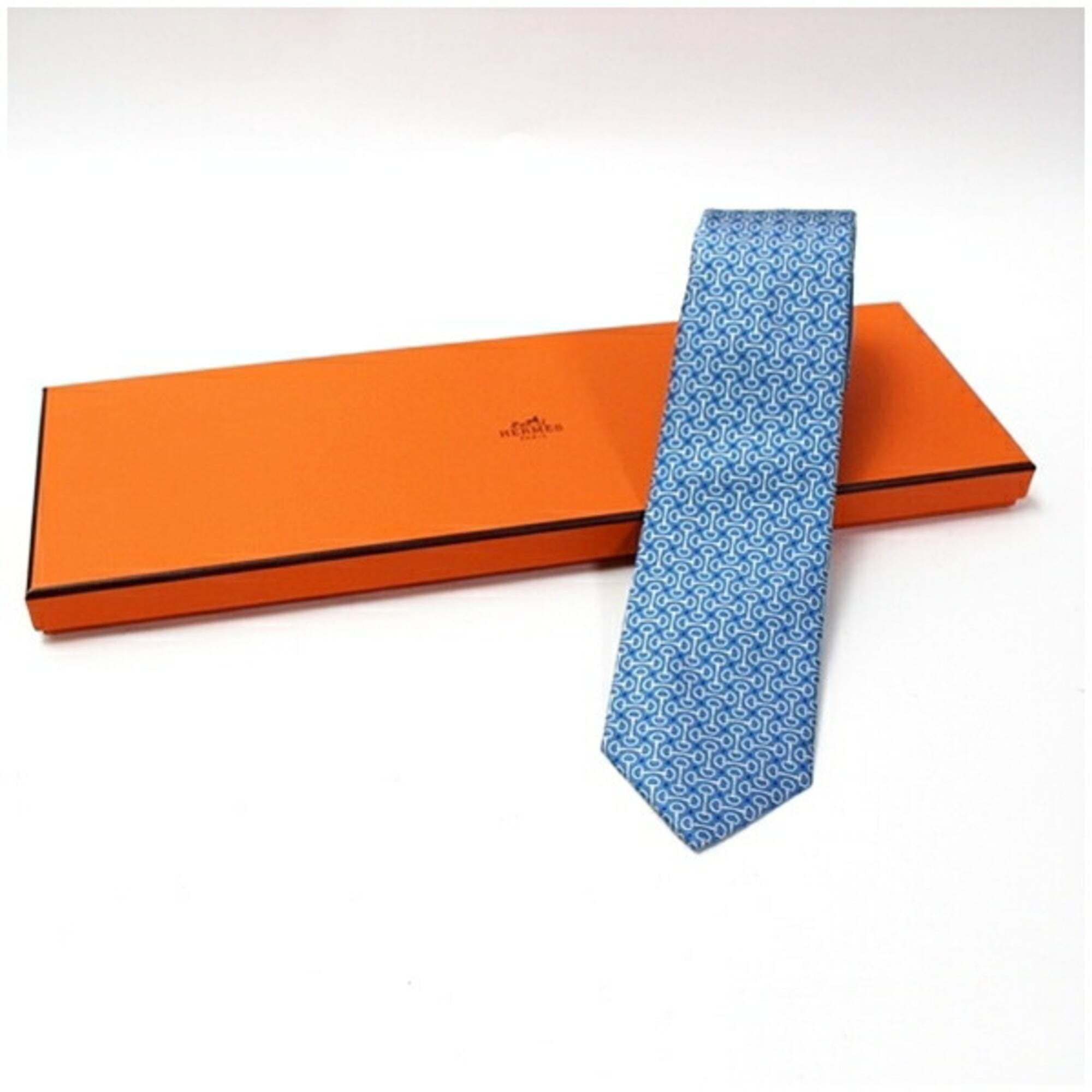 Hermes Herms Silk Cleric Tie, Unused, Slim Fit, Current Model, Men's
